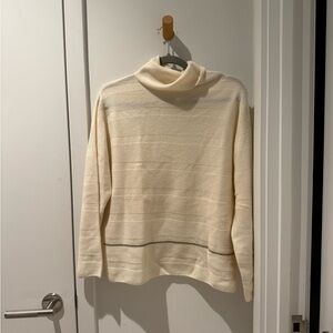 Cream Turtleneck Sweater